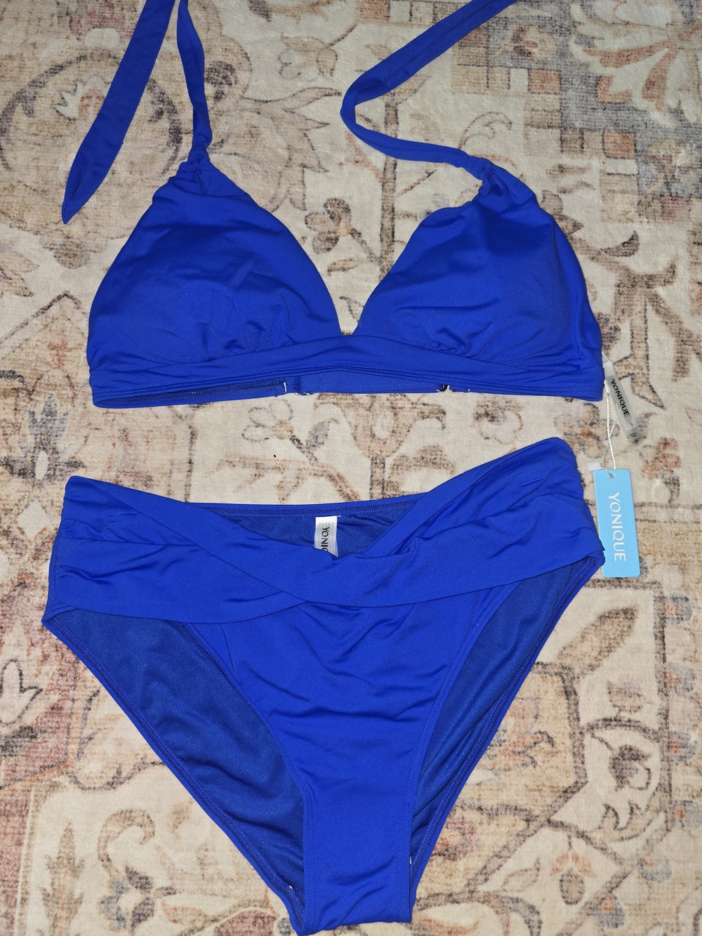 Younique Cobalt Blue Two-Piece Bikini Set